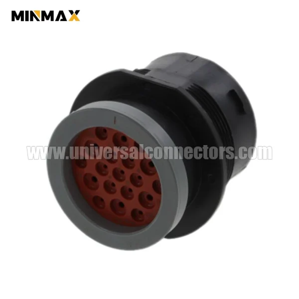 hdp24 24 19pe l017 male 19 pin housing waterproof black connector for agricultural machinery