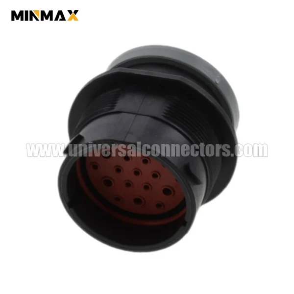 hdp24 24 19pe l017 male 19 pin housing waterproof black connector for agricultural machinery