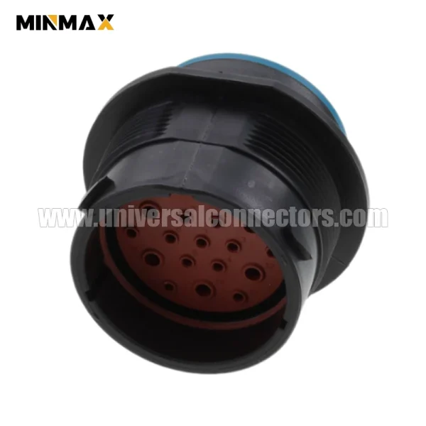 hdp24 24 19pe male 19 pin car electrical black waterproof connector for transmission temperature switch