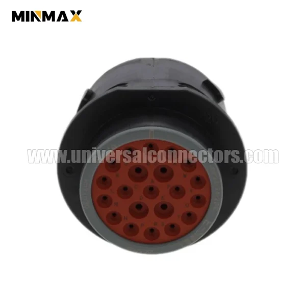 hdp24 24 21pe male 21 pin waterproof black connector for automobile