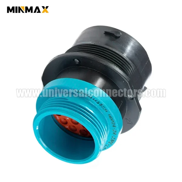 hdp24 24 23pe male 23 pin waterproof black electrical connector for off highway vehicle