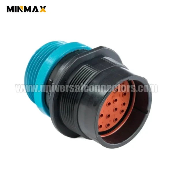 hdp24 24 23pe male 23 pin waterproof black electrical connector for off highway vehicle