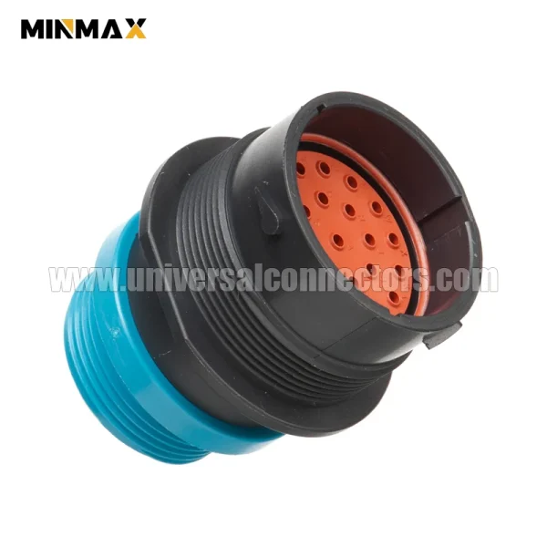 hdp24 24 23pe male 23 pin waterproof black electrical connector for off highway vehicle
