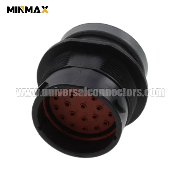 hdp24 24 23pe l015 male 23 pin sealed waterproof black connector for temperature sensor connector