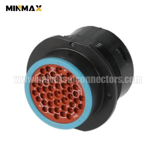 hdp24 24 47pe male 47 pin waterproof black connector for automobile