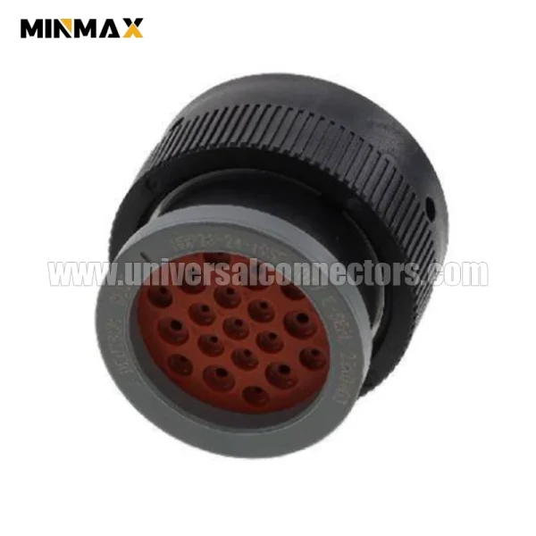 hdp26 24 19se l017 female 19 pin deutsch dt waterproof black connector for oxygen sensor connector