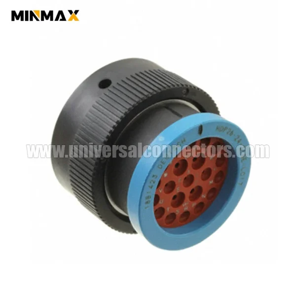 hdp26 24 21se female 21 pin electrical waterproof black connector for knock sensor connector