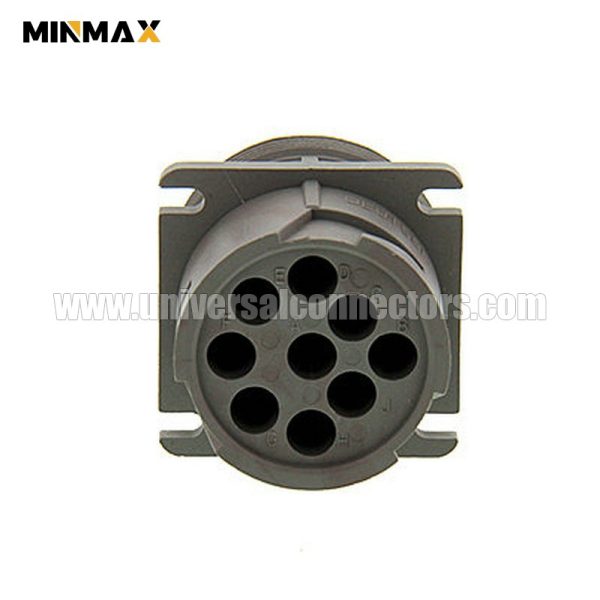 deutsch hd 10 serie hd10 9 96p male wire to panel, sealable, gray 9 pins wire cable plug for windpower system