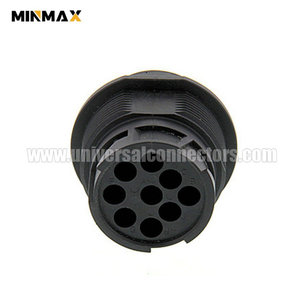 deutsch hd 10 hd10 9 96p b025 wire to wire, sealable, black male 9 pins automotive electrical connector for agricultural irrigation system