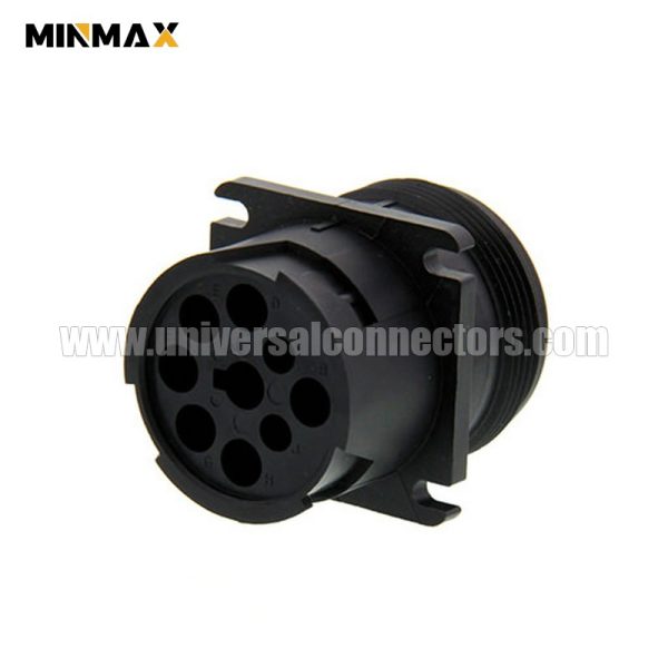 deutsch hd10 hd10 9 1939pe male 9 pins black waterproof auto plug for controller