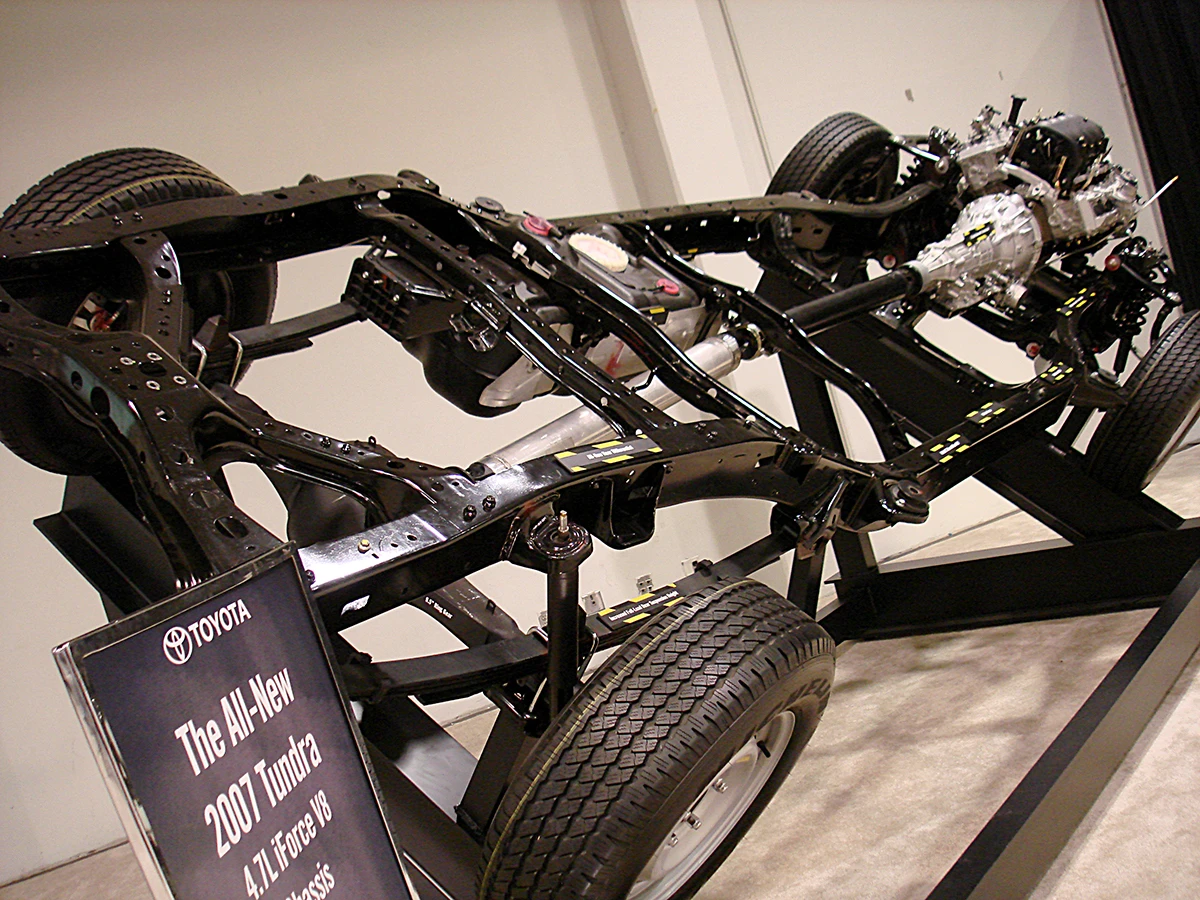 on the chassis