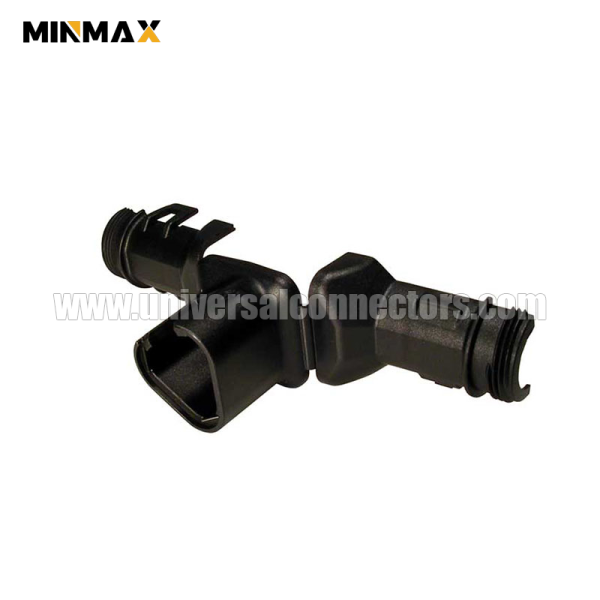 1011 259 0305 backshell for dt connector 3pin 180°strain relief for jacketed cable fits dt06 3s