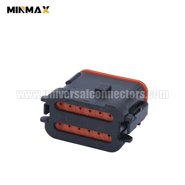 dt06 12sa ce11 female 12 pins black automobile connector led headlights dt connector
