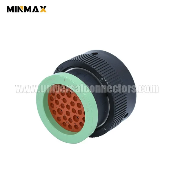 deutsch hdp20 hdp26 24 35sn l017 female wire to panel, sealable, black 35 pins automotive connector for car camera