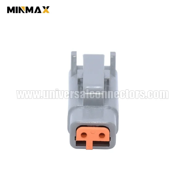 dtm06 2s atm06 2s female 2 pins dtm connector housing automotive sealable gray 7.5 amp for heavy duty