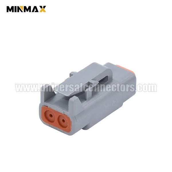 dtm06 2s atm06 2s female 2 pins dtm connector housing automotive sealable gray 7.5 amp for heavy duty