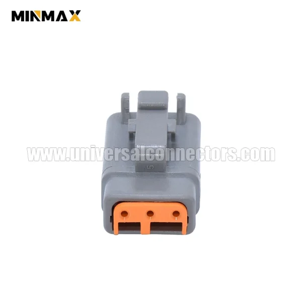 dtm06 3s female 3 pins sealable, gray dtm housing connector car lighting, small motor control
