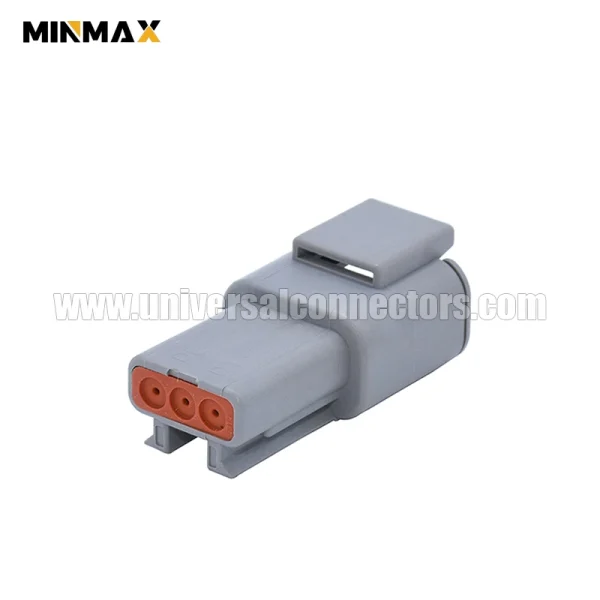 dtm04 3p male 3 pin wire to wire ip67 dtm connetcor signal transmission