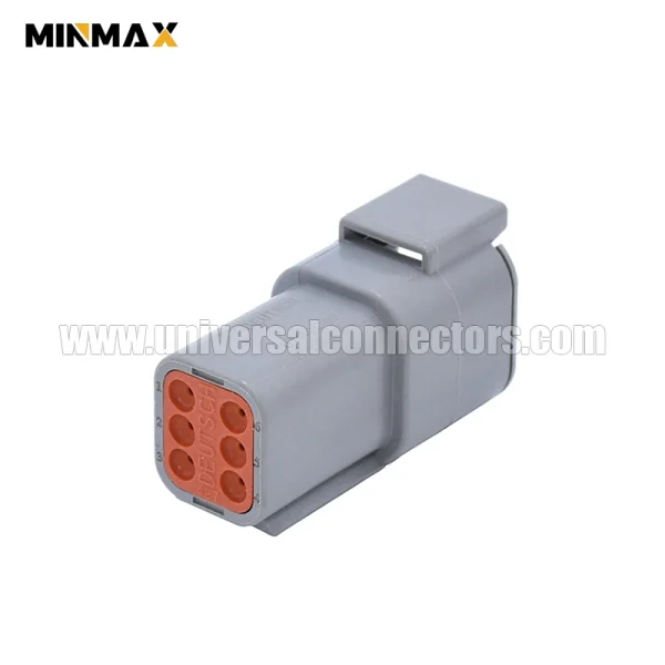 dtm04 6p male 6 pins waterproof electrical receptacle gray truck connector