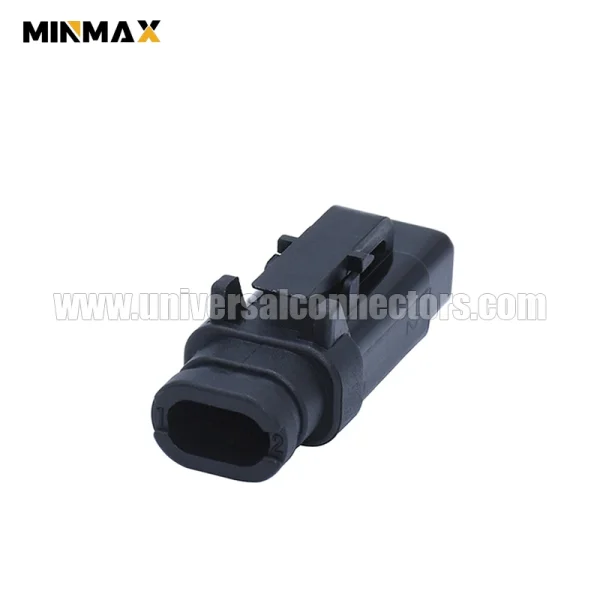 dtm06 2s ee03 female 2 pins waterproof black dtm connector for new energy vehicles