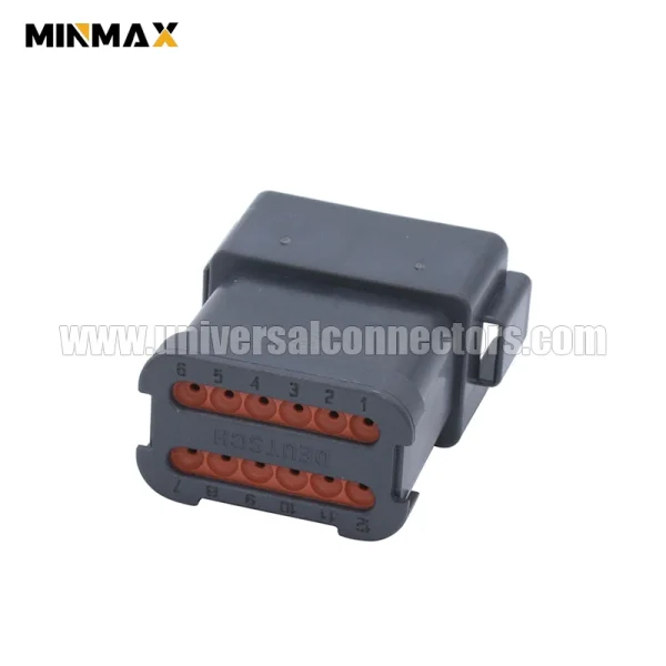 dt04 12pa e005 at04 12pa ecblk male 12 pins gray cable housing map sensor dt connector