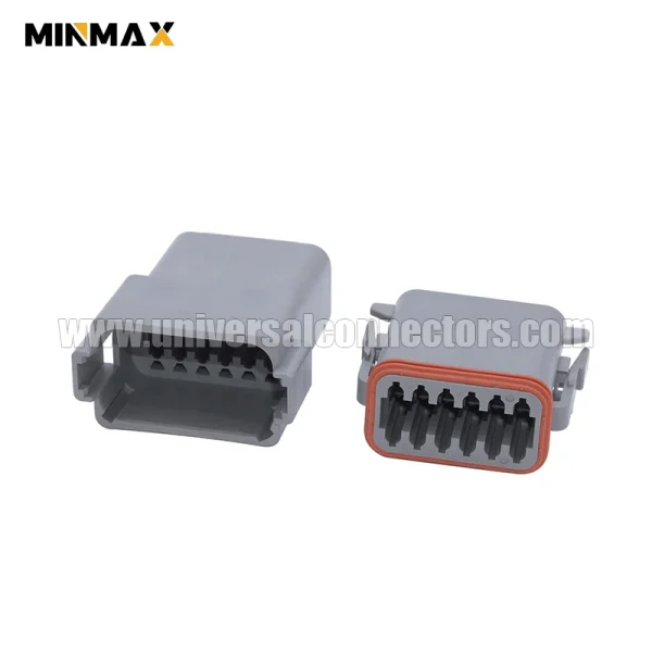 dt06 12sa female 12 pins sealable gray housing dt connector for crankshaft