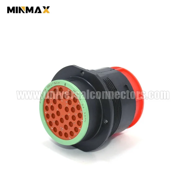 deutsch hdp20 hdp24 24 33pn male 33 pins wire to panel, sealable, black blade auto connector for data transfer