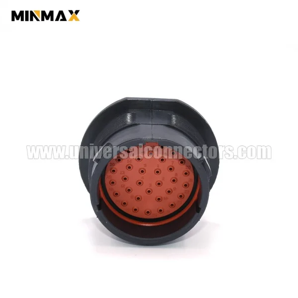 deutsch hdp20 hdp24 24 33pn male 33 pins wire to panel, sealable, black blade auto connector for data transfer