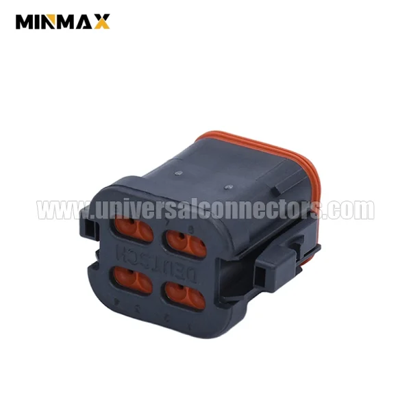 dt06 08sb ep06 female 8 pins sealable black housing battery management system dt connector
