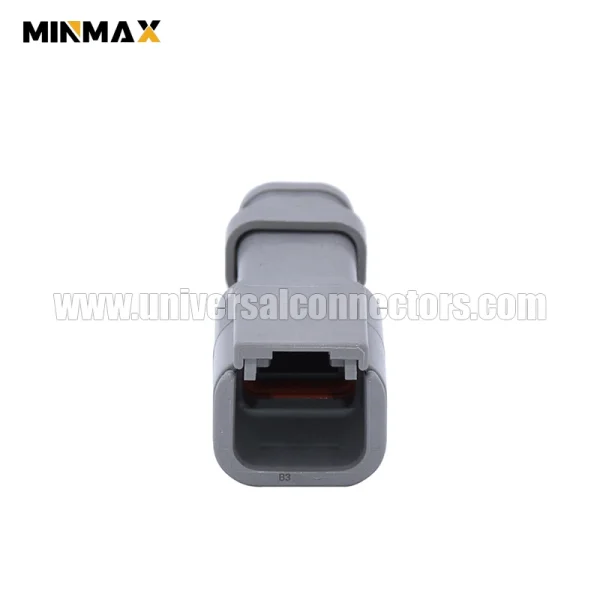 dtm04 2p e007 male 2 pins sealable gray wire to wire power dtm for sensors and actuators