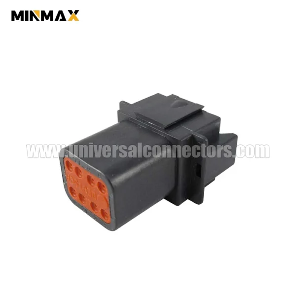 dt04 08pa ce02 male 8 pins jacket waterproof black e seal construction machinery dt connector