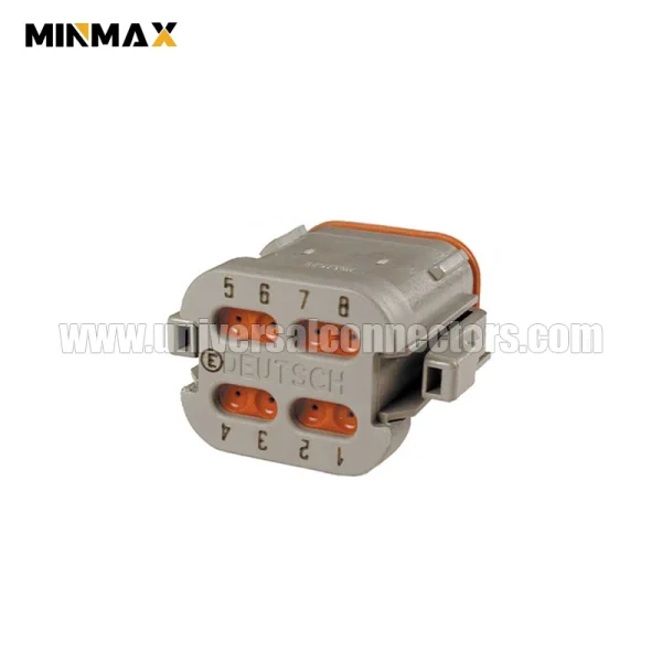 dt06 08sa ce05 female 8 pins e seal short cap gray blade dt connector