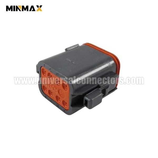 dt06 08sb c015 female 8 pins black waterproof automobile connector drones dt connector