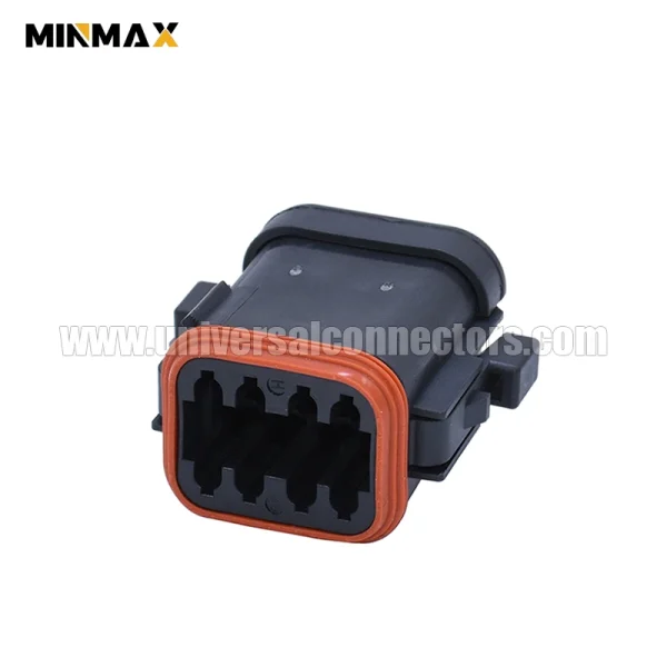 dt06 08sb ep06 female 8 pins sealable black housing battery management system dt connector