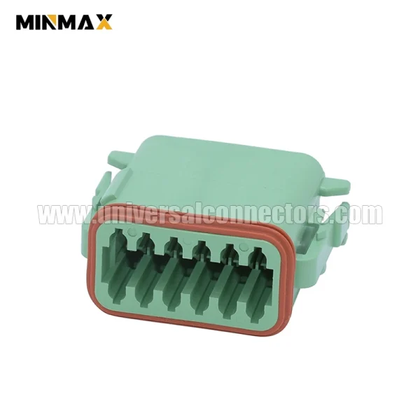 dt06 12sc female 12 pins green automotive plug dt connector led lighting