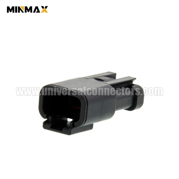 dtm04 3p e005 male 3 pins simple switching signal wiring harness black wire in line electrical connector