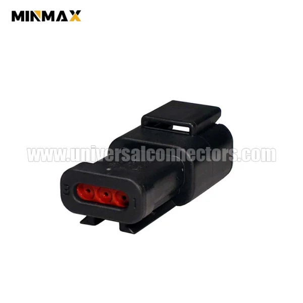 dtm04 3p e005 male 3 pins simple switching signal wiring harness black wire in line electrical connector