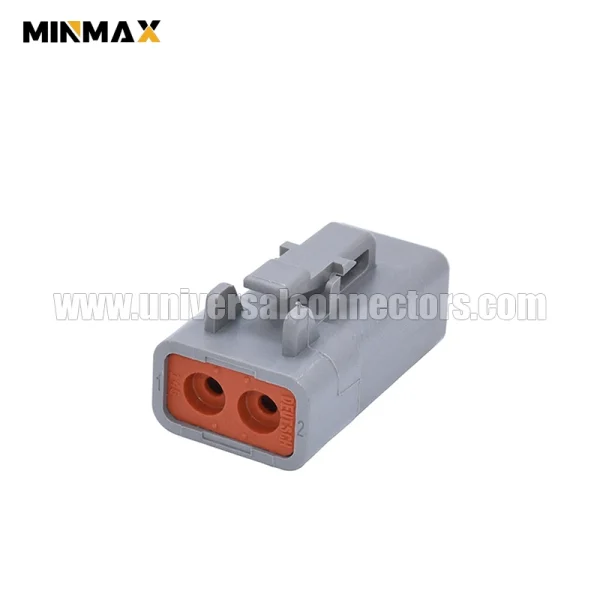 dtp06 2s 2 pins female gray waterproof dtp connector
