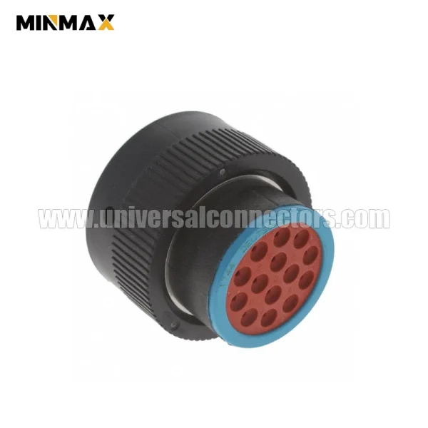 deutsch hdp20 hdp26 18 14pe male 14 pins wire to panel, sealable, black blade automotive connector for signal equipment
