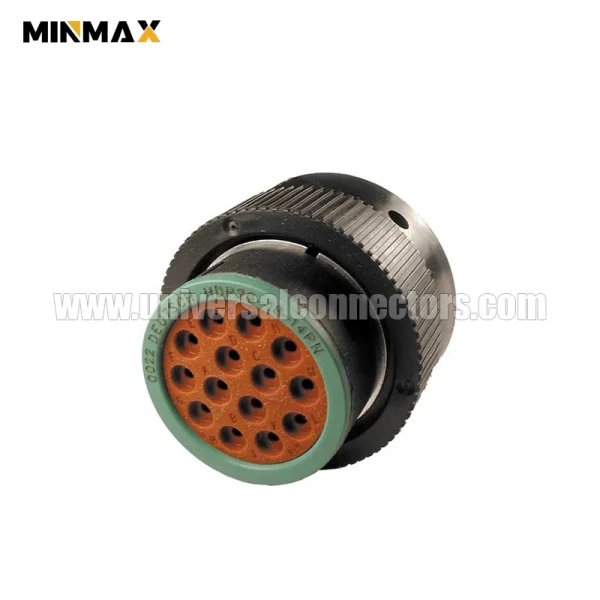 hdp26 18 14pn male wire to wire, sealable, black 14 pins automotive connector for sensor
