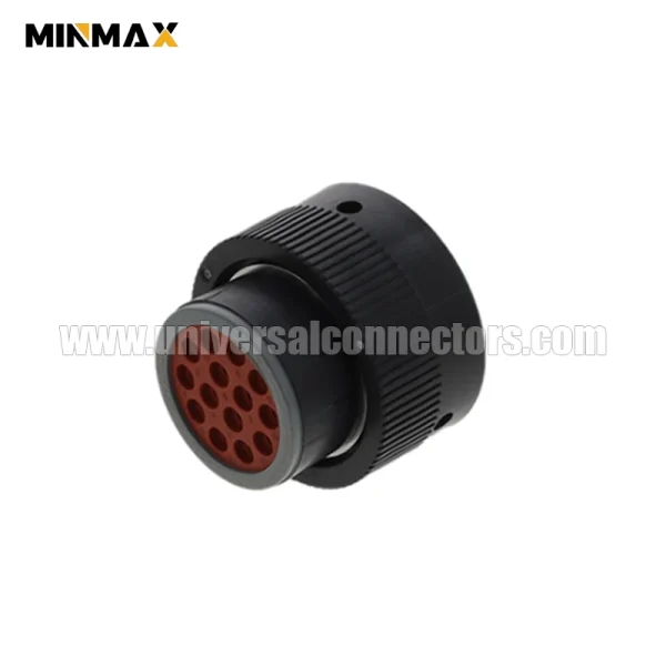 deutsch hdp20 hdp26 18 14sn wire to panel, sealable, black female 14 pins automotive connector for power distribution