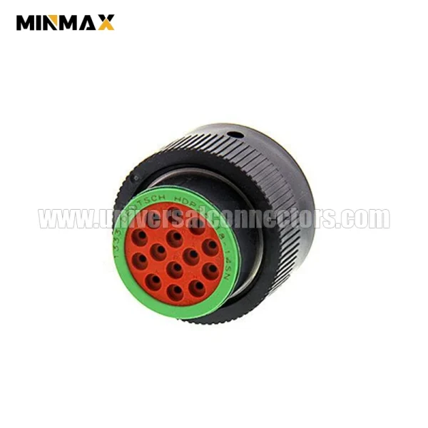 deutsch hdp20 hdp26 18 14sn wire to panel, sealable, black female 14 pins automotive connector for power distribution