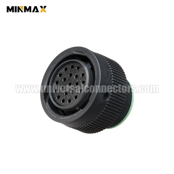 deutsch hdp20 hdp26 18 21sn female wire to panel, sealable, black 21 pins automotive connector for plc controller