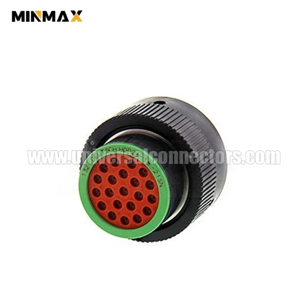 deutsch hdp20 hdp26 18 21sn female wire to panel, sealable, black 21 pins automotive connector for plc controller