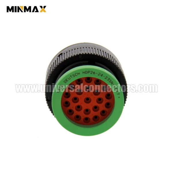 deutsch hdp20 hdp26 24 23sn l017 female wire to panel, sealable, black 23 pins auto connector for smart device