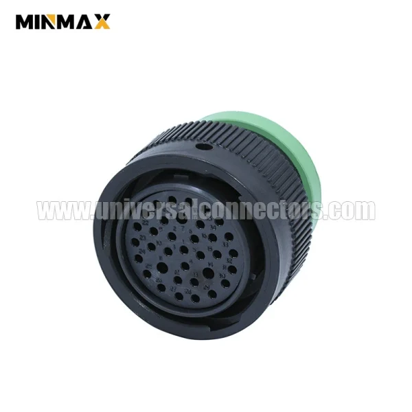 deutsch hdp20 hdp26 24 35sn l017 female wire to panel, sealable, black 35 pins automotive connector for car camera