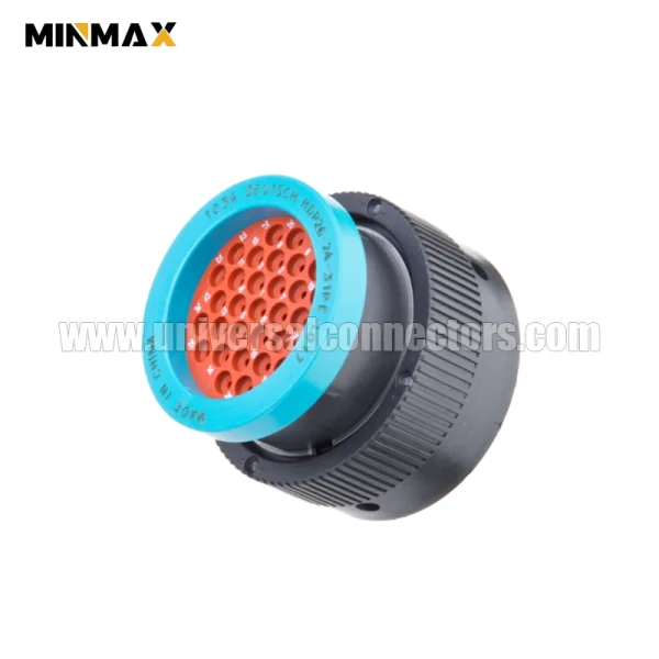 deutsch hdp20 hdp26 24 31pe l017 male wire to panel, sealable, black 31 pins blade automotive connector for solar inverter