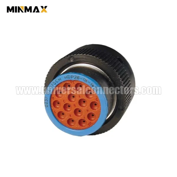 deutsch hdp20 hdp26 18 14pe male 14 pins wire to panel, sealable, black blade automotive connector for signal equipment