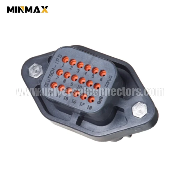 dtv02 18pb male 18 pins injector connector for the egr,ecu